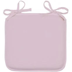 Galette de chaise rose uni