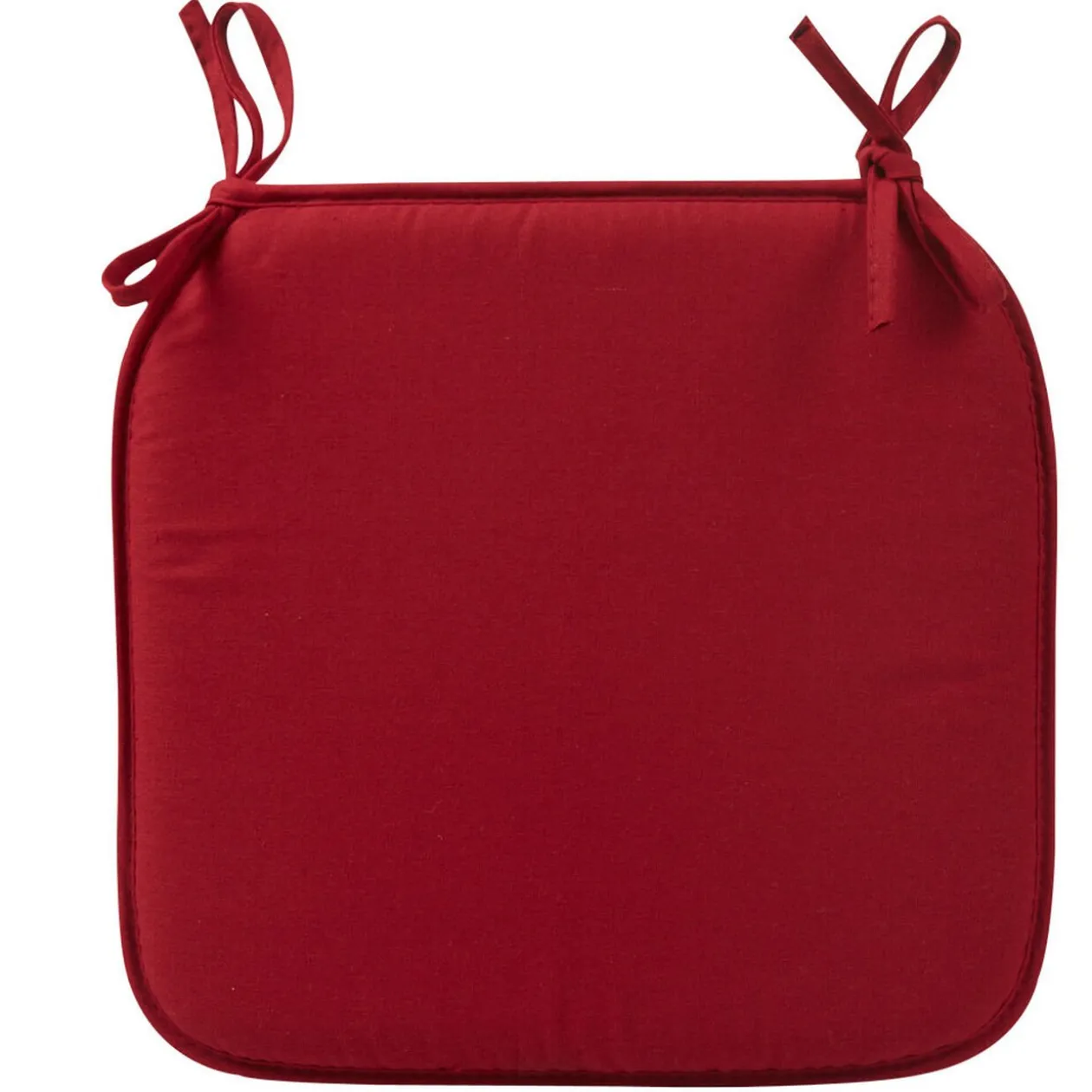 Galette de chaise rouge carrée