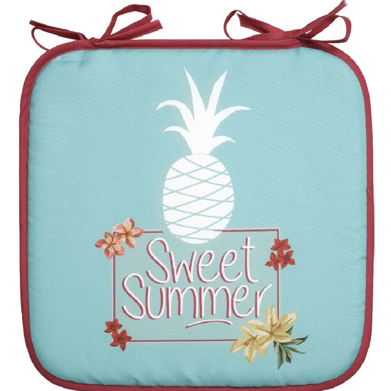 Galette de chaise Sweet summer design ananas exotique