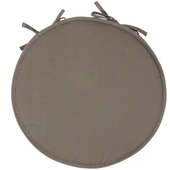 Galette de chaise taupe ronde