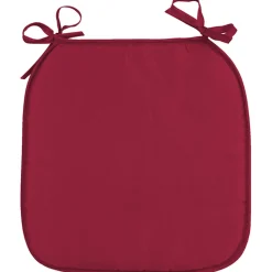 Galette de chaise uni rouge bordeaux