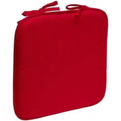 Galette de chaise uni rouge