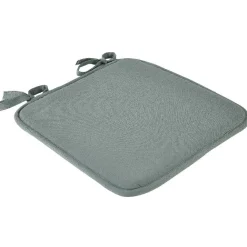 Galette de chaise unie à nouettes vert d'eau