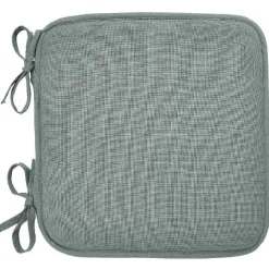 Galette de chaise unie à nouettes vert d'eau