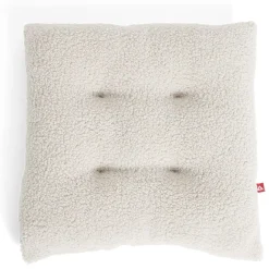 Galette de chaise 40x40cm effet laine bouclée beige