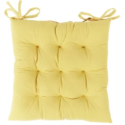 Galette de chaise 38x38cm jaune