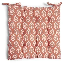 Galette de chaise 40x40cm polycoton orange