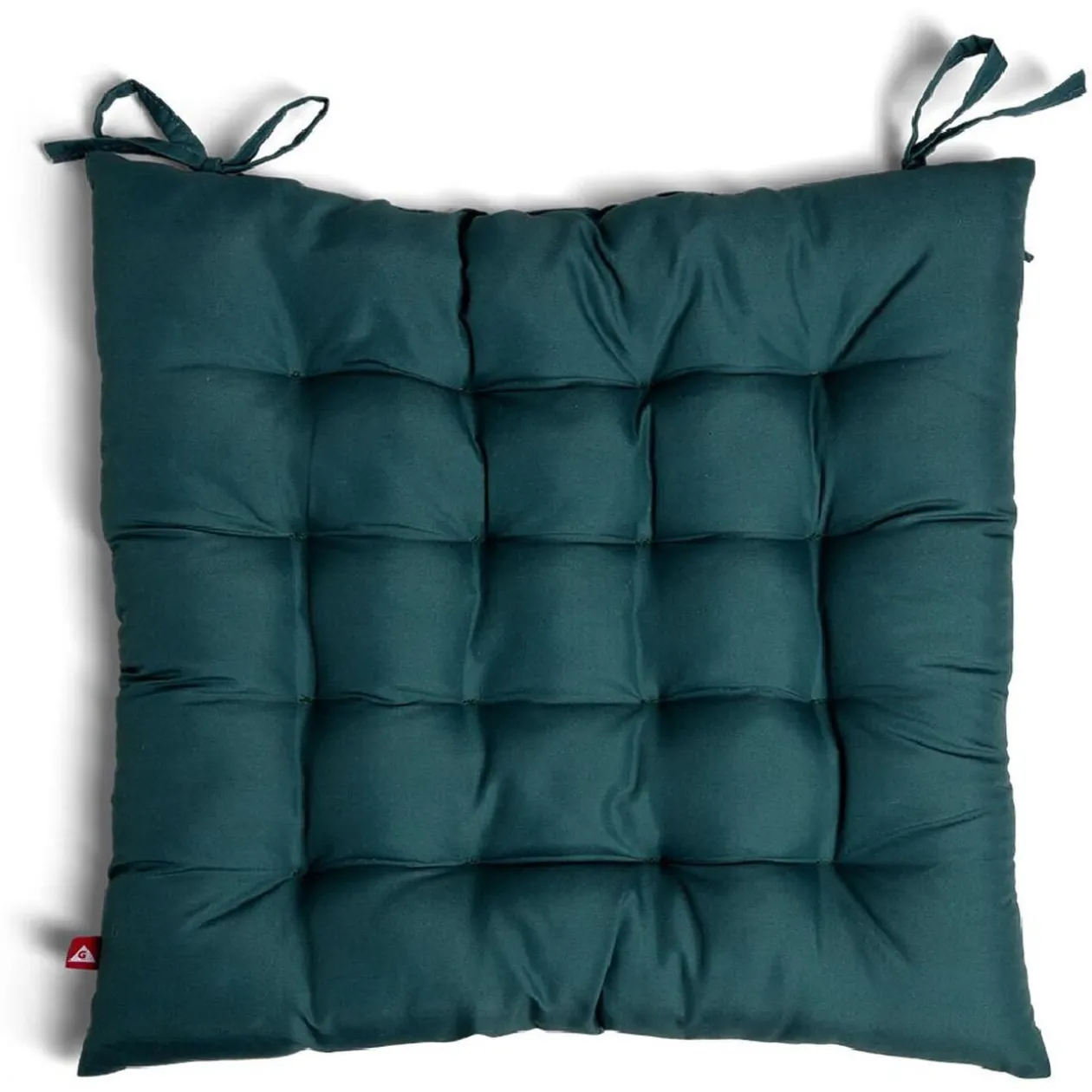 Galette de chaisse carrée vert sapin uni 40x40cm