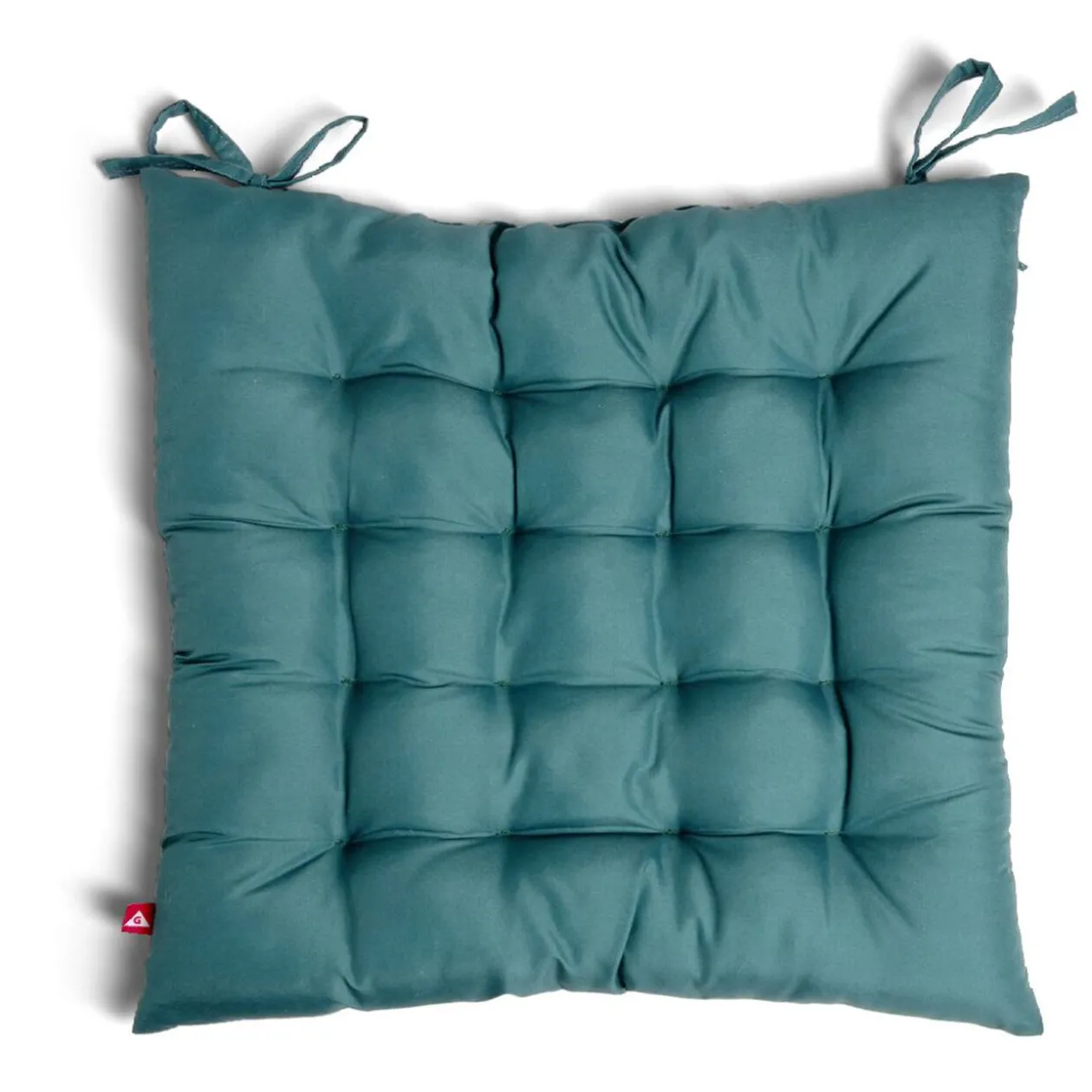 Galette de chaisse carrée vert sapin uni 40x40cm