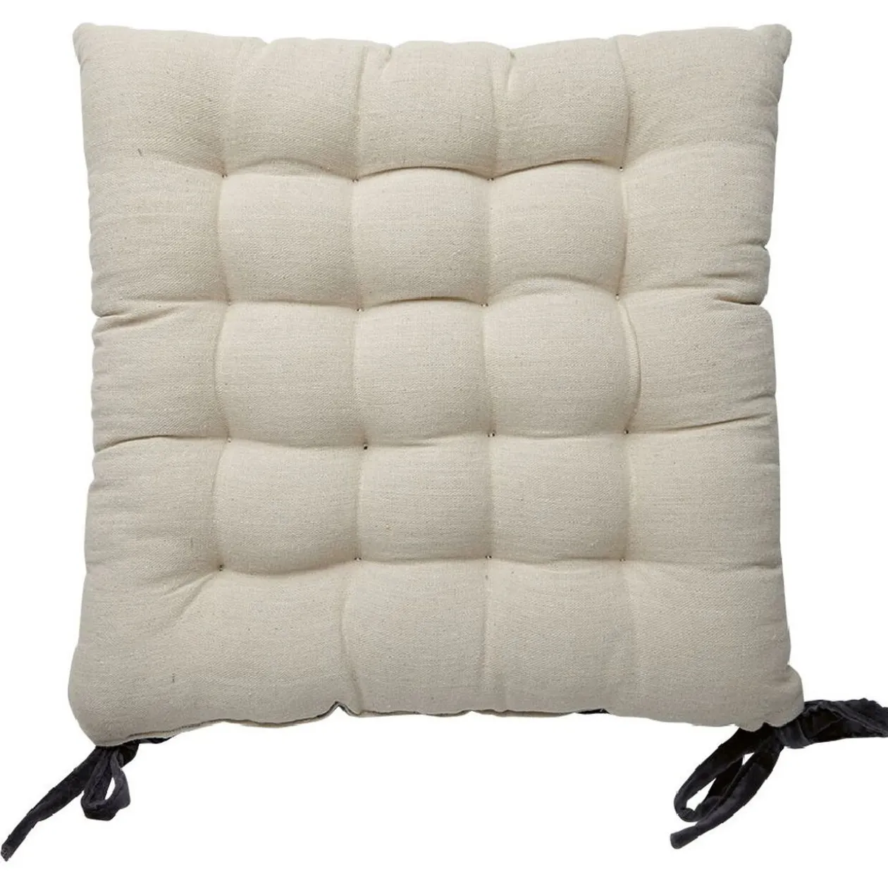 Galette pour chaise velours uni capitonné