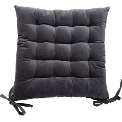 Galette pour chaise velours uni capitonné