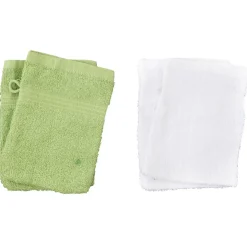 Gant de toilette en coton uni x4