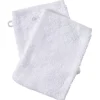 Gant de toilette en coton blanc x 2