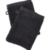 Gant de toilette en coton noir x 2