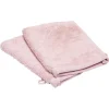 Gant de toilette x2 coton rose clair