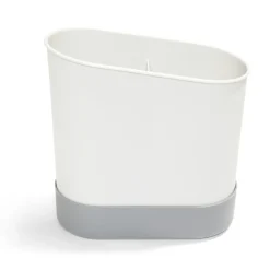 Égouttoir à couverts plastique gris 17,3x17,3xH9,2cm