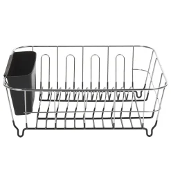 Égouttoir à vaisselle gris et noir