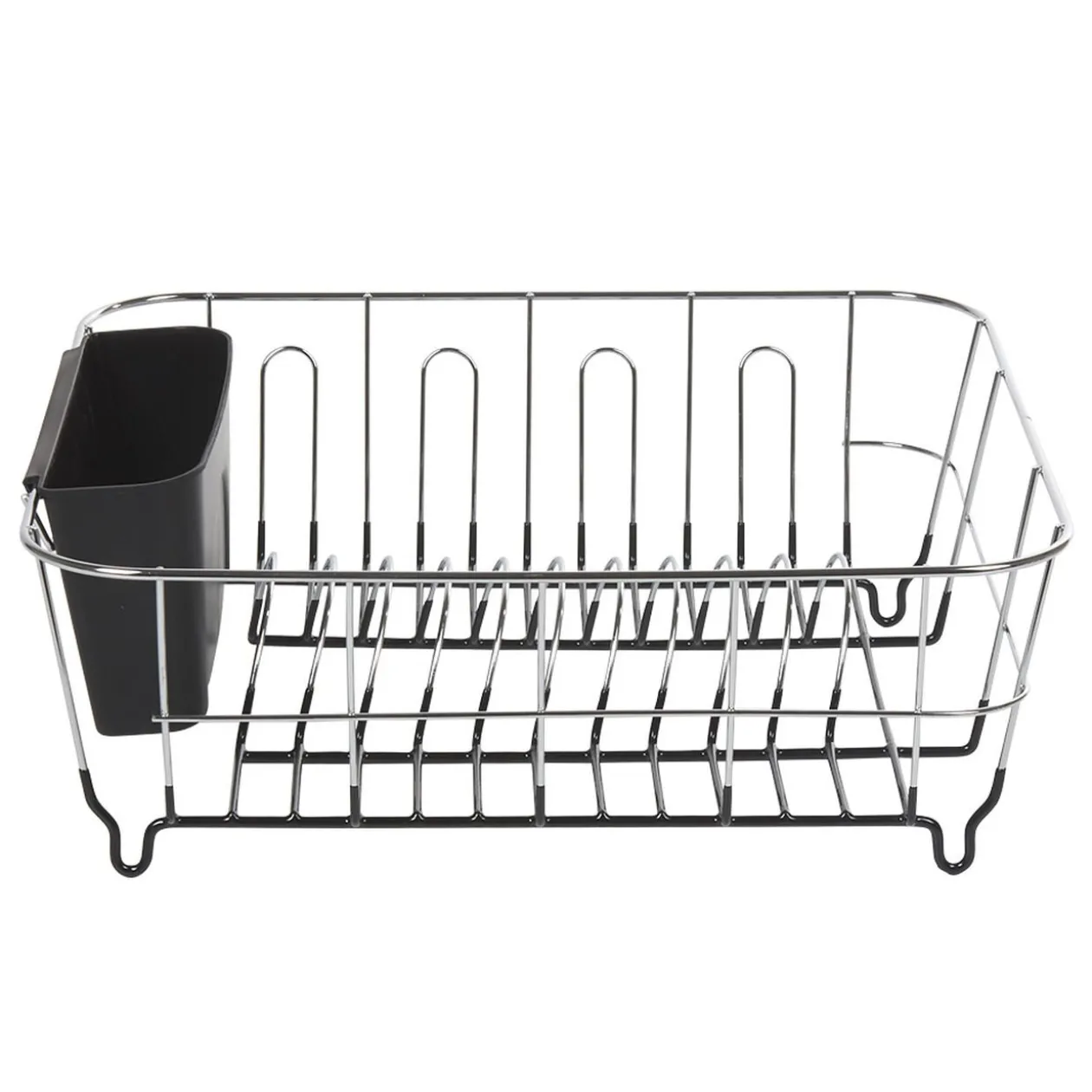 Égouttoir à vaisselle gris et noir