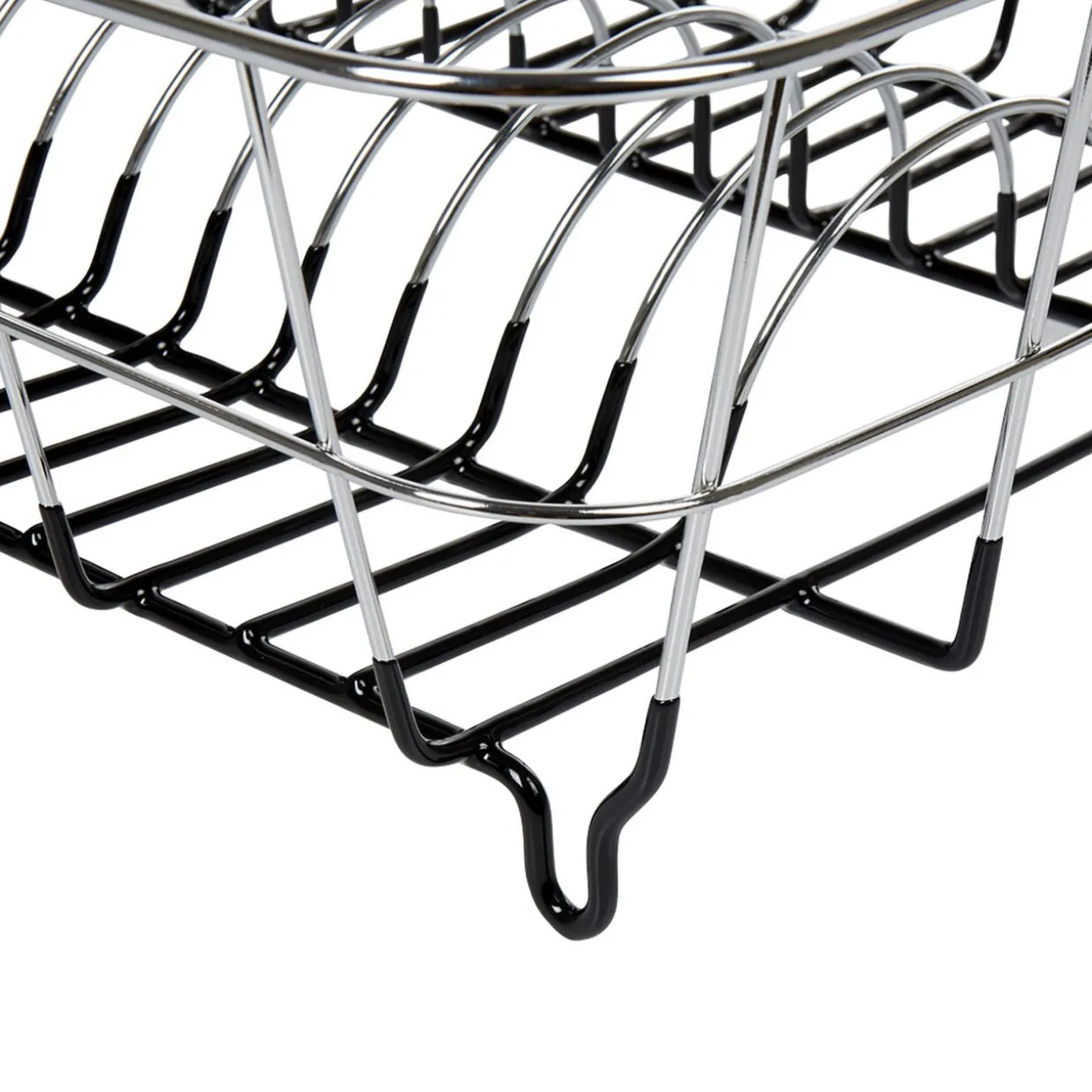 Égouttoir à vaisselle gris et noir