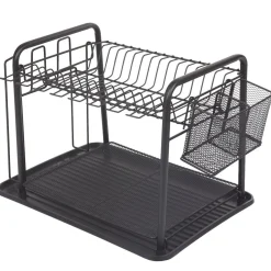 Égouttoir à vaisselle métallique noir