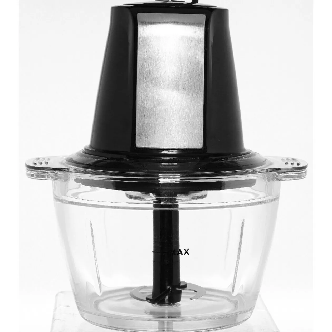 Hachoir électrique noir et transparent