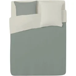 Housse couette 260x240cm + drap housse 140x190cm - 3 coloris