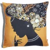 Housse coussin africaine 1 face imprimée 1 face unie 45x45cm - 4 modèles