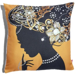 Housse coussin africaine 1 face imprimée 1 face unie 45x45cm - 4 modèles