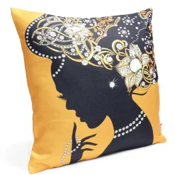 Housse coussin africaine 1 face imprimée 1 face unie 45x45cm - 4 modèles