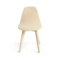 Housse de chaise en tissu bouclette extensible 4 couleurs unies