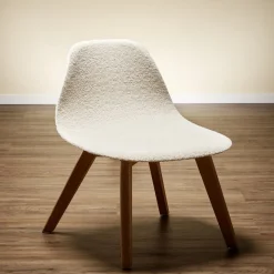 Housse de chaise en tissu bouclette extensible 4 couleurs unies