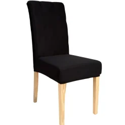 Housse de chaise extensible noire