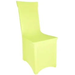 Housse de chaise extensible vert anis uni
