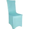 Housse de chaise extensible bleu uni