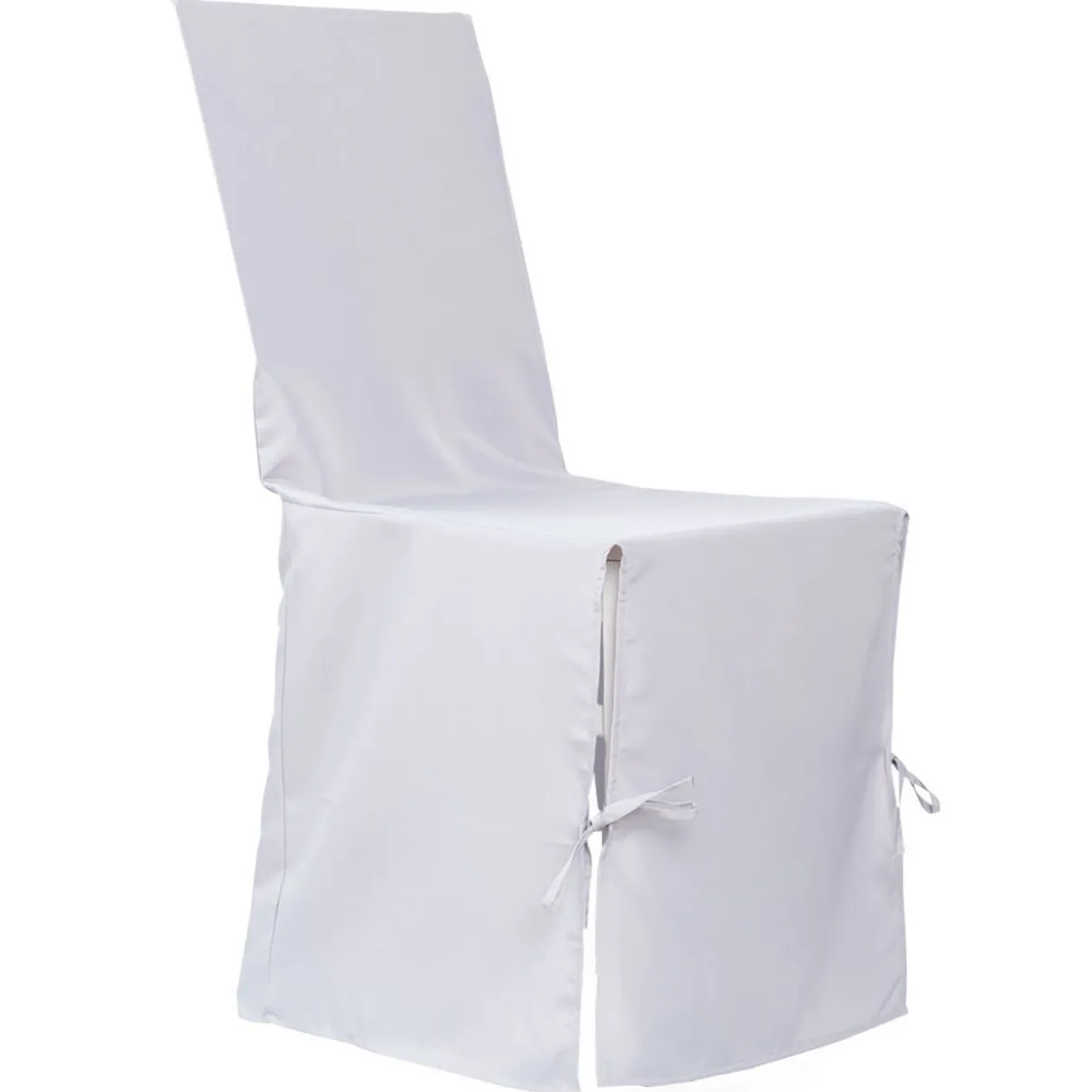 Housse de chaise grise à nouettes