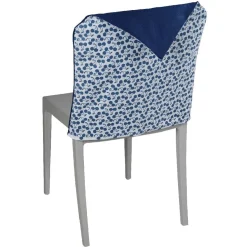 Housse de chaise motif cerise bleu rouge x4