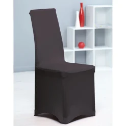 Housse de chaise noir uni