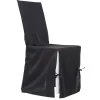 Housse de chaise noire à nouettes