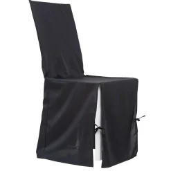 Housse de chaise noire à nouettes