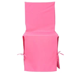 Housse de chaise rose à nouettes