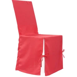 Housse de chaise rouge à nouettes