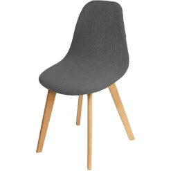 Housse de chaise scandinave extensible grise 45x40xH45cm