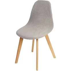 Housse de chaise scandinave extensible beige 45x40xH45cm