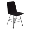 Housse de chaise scandinave extensible noire L45xP40xH45cm