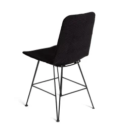Housse de chaise scandinave extensible noire L45xP40xH45cm
