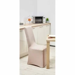 Housse de chaise taupe uni