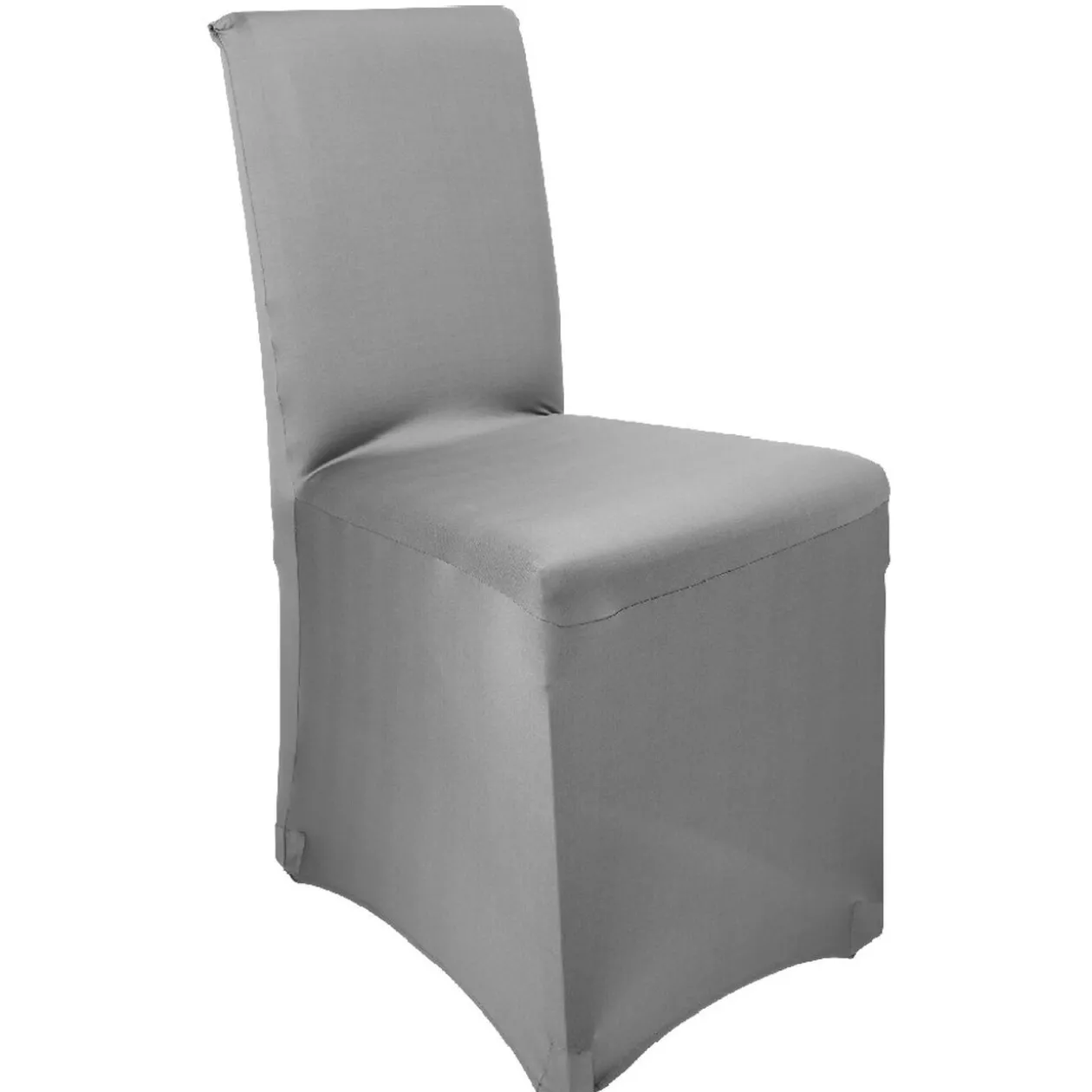 Housse de chaise uni gris foncé