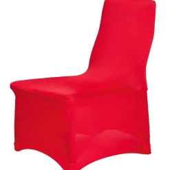 Housse de chaise uni rouge