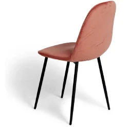 Housse de chaise velours extensible terracotta L45xP40xH45cm