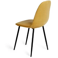 Housse de chaise velours extensible jaune L45xP40xH45cm